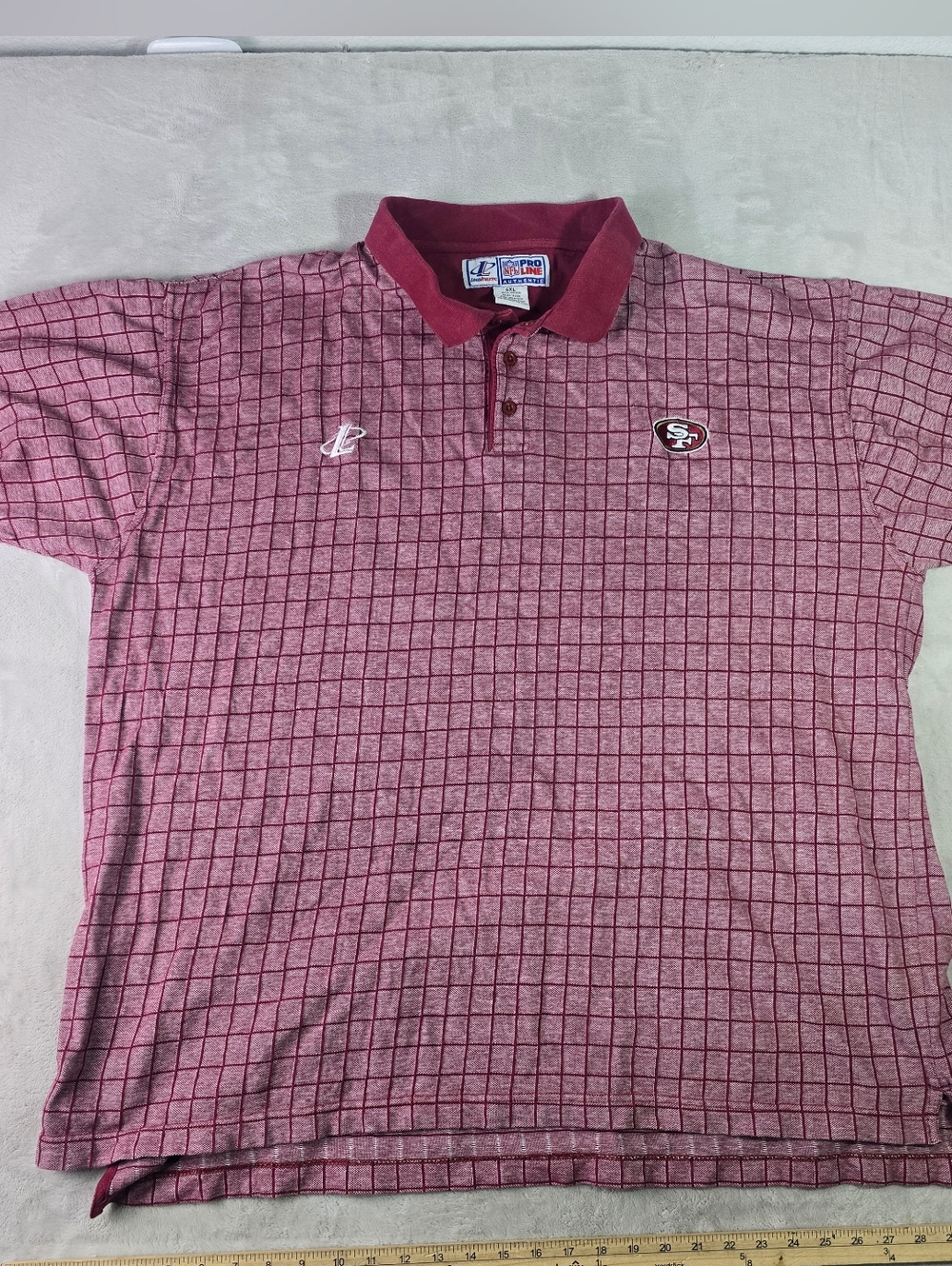 Vtg NFL Pro Line Polo Shirt San Francisco 49ers Short Sleeve Red 90s Sz 4XL